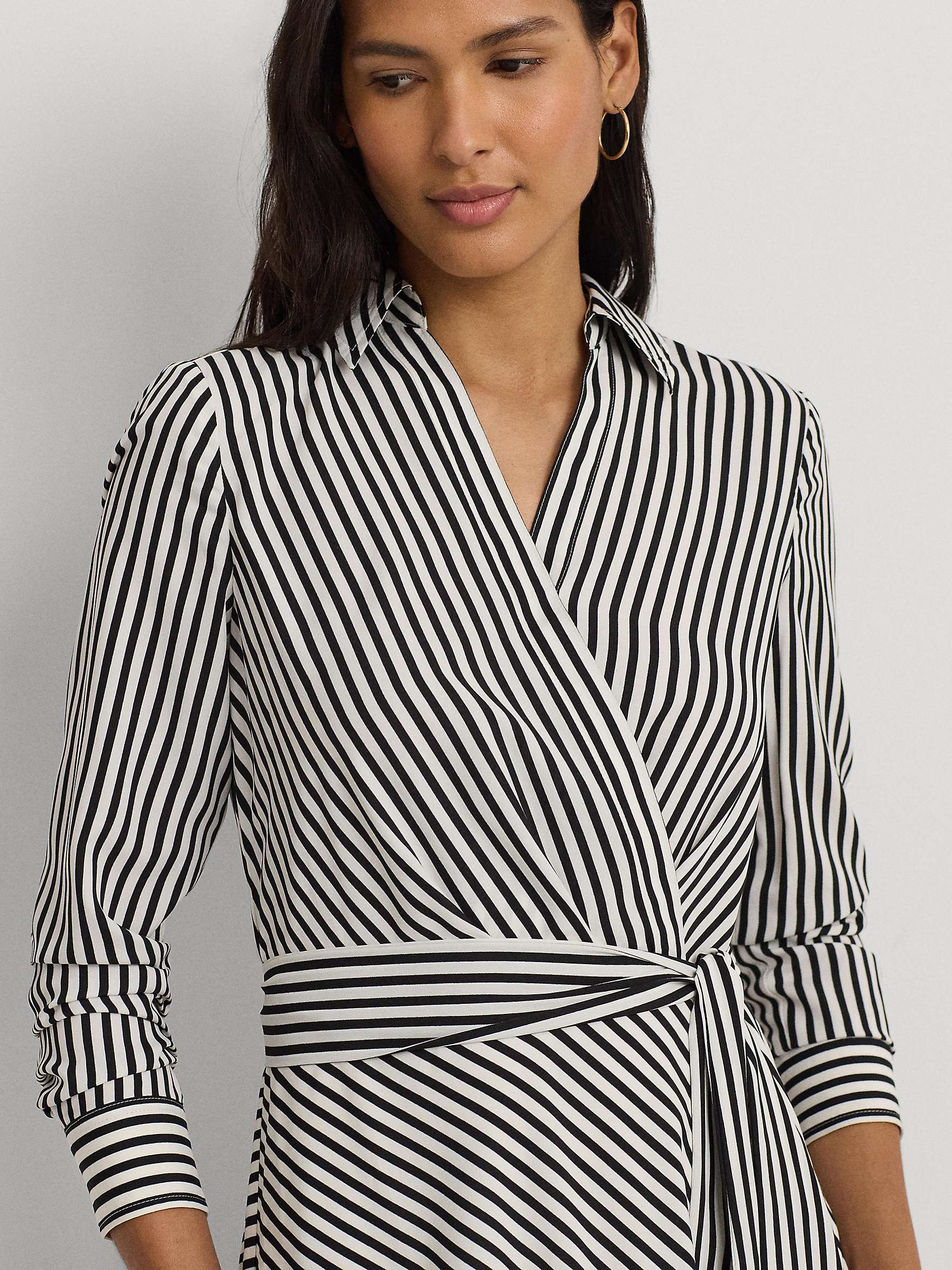 Buy Lauren Ralph Lauren Rowella Stripe Dress, Neutral Online at johnlewis.com