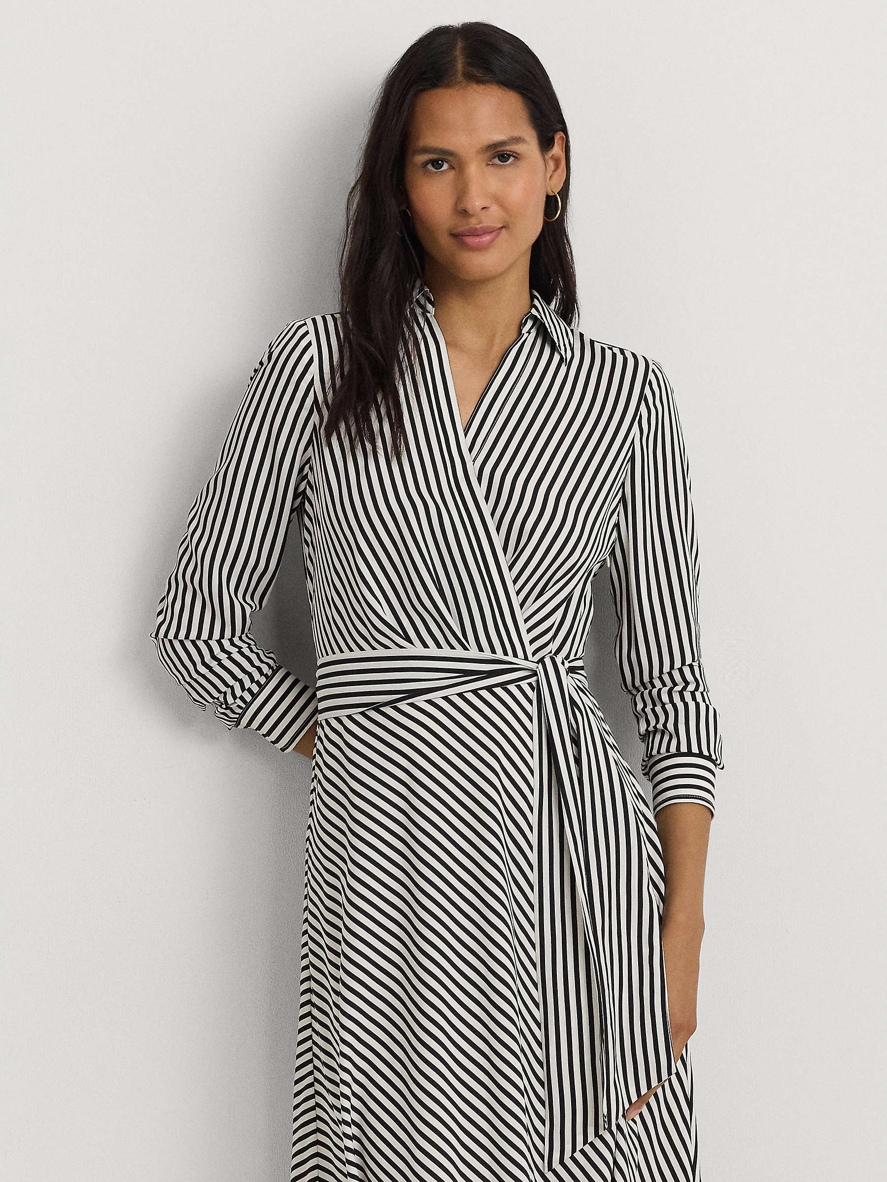 Buy Lauren Ralph Lauren Rowella Stripe Dress, Neutral Online at johnlewis.com
