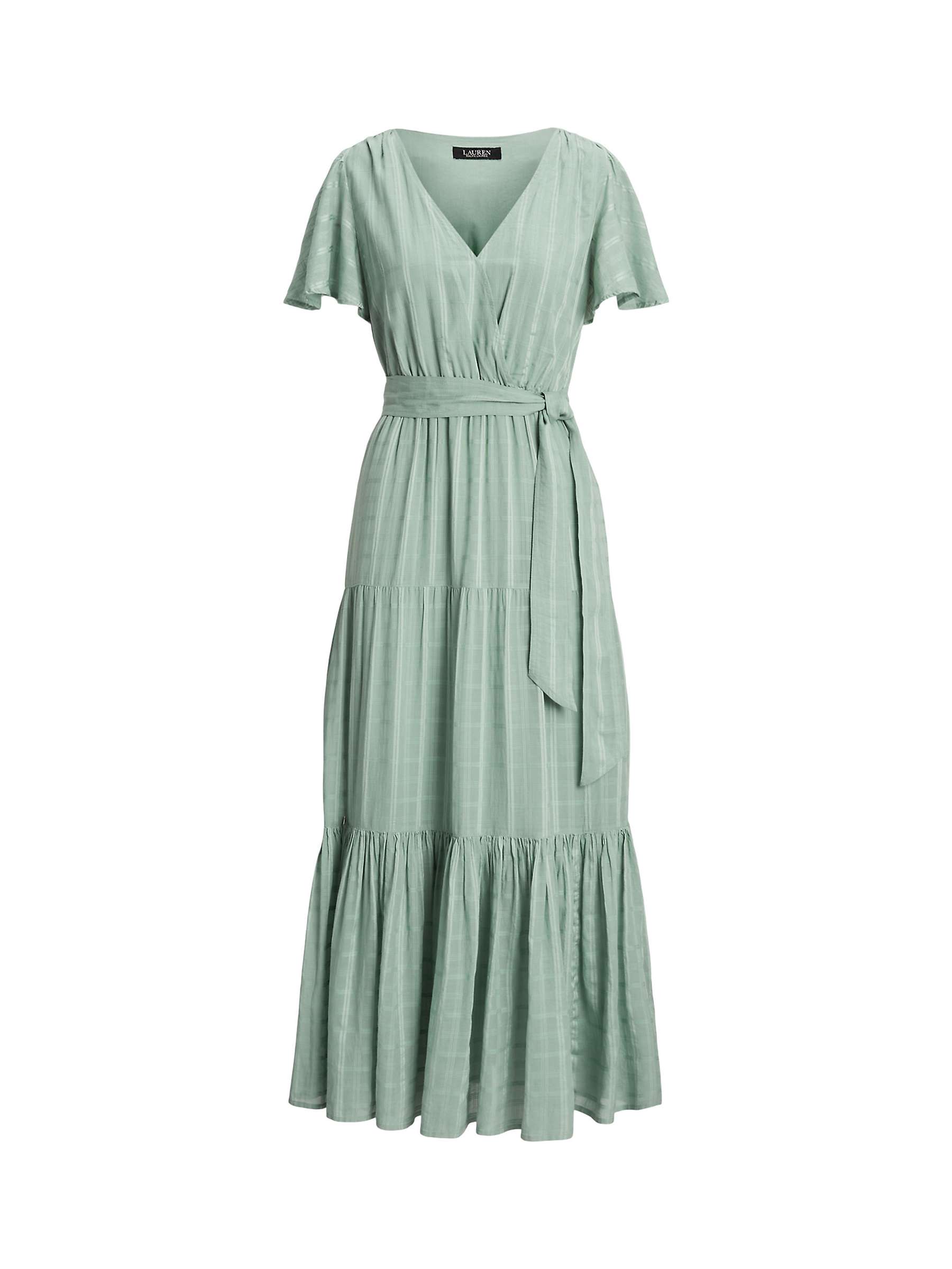 Buy Lauren Ralph Lauren Tilferre Gingham Maxi Dress, Teal Online at johnlewis.com