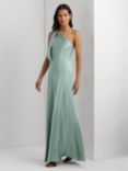 Lauren Ralph Lauren Elzira Satin Maxi Dress, Light Blue