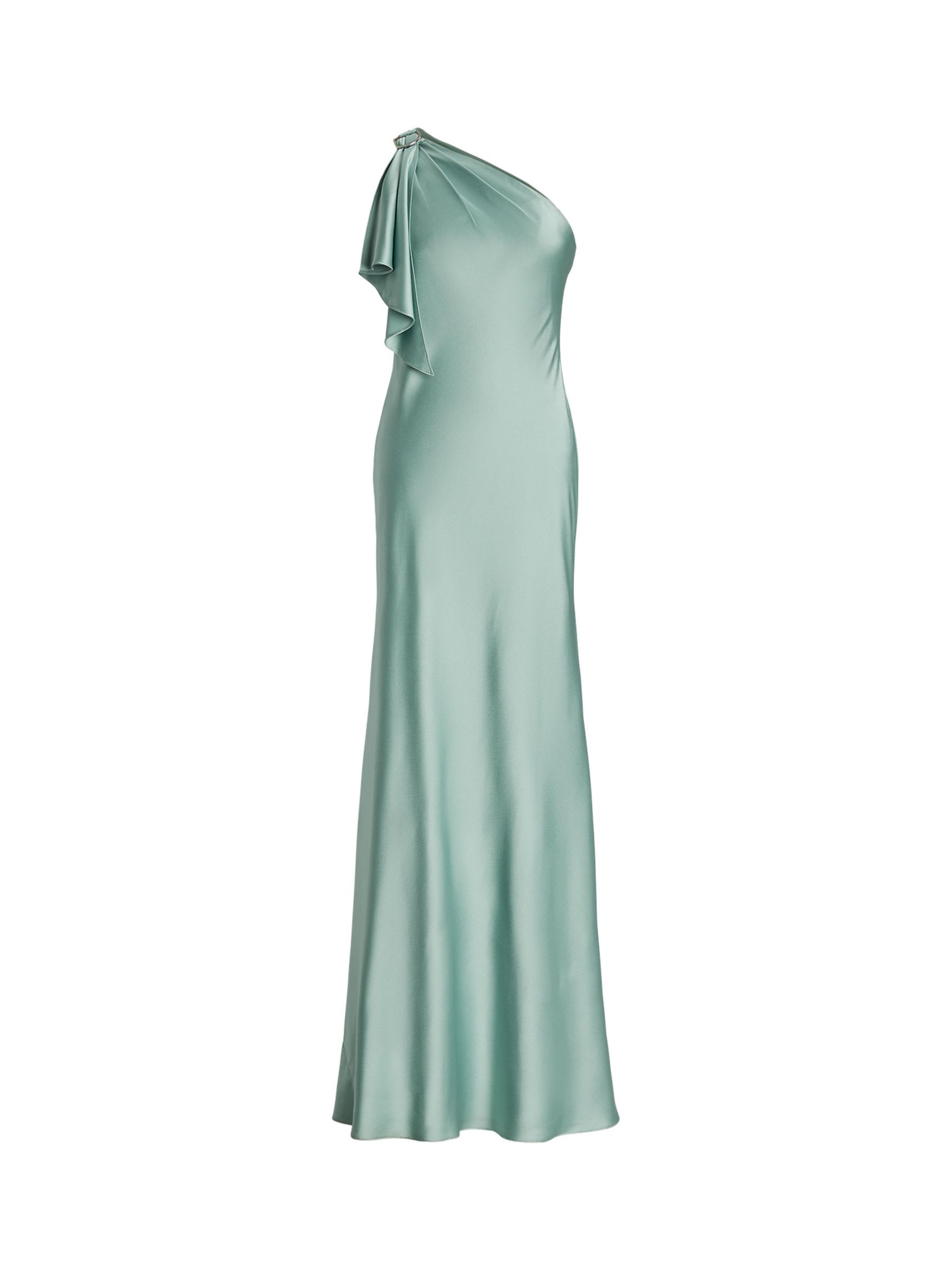 Lauren Ralph Lauren Elzira Satin Maxi Dress, Green, 16