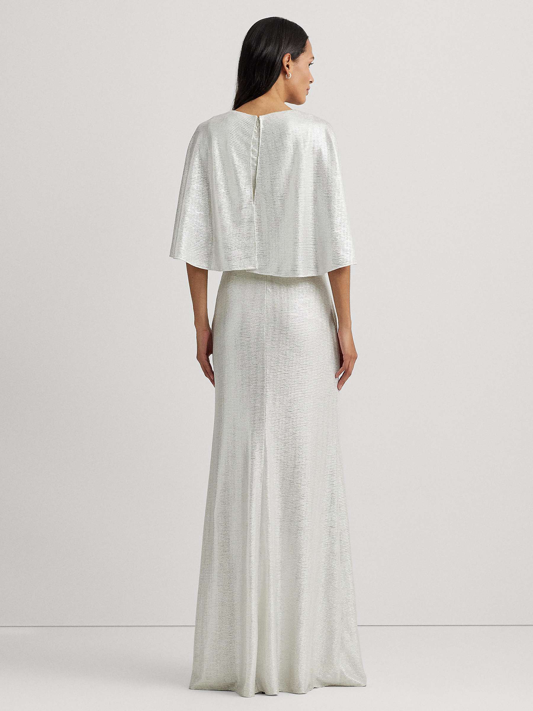 Buy Lauren Ralph Lauren Phinya Metallic Maxi Dress, Neutral Online at johnlewis.com