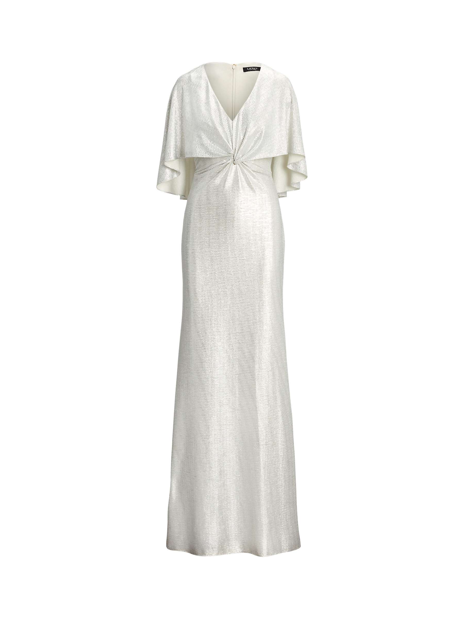 Buy Lauren Ralph Lauren Phinya Metallic Maxi Dress, Neutral Online at johnlewis.com