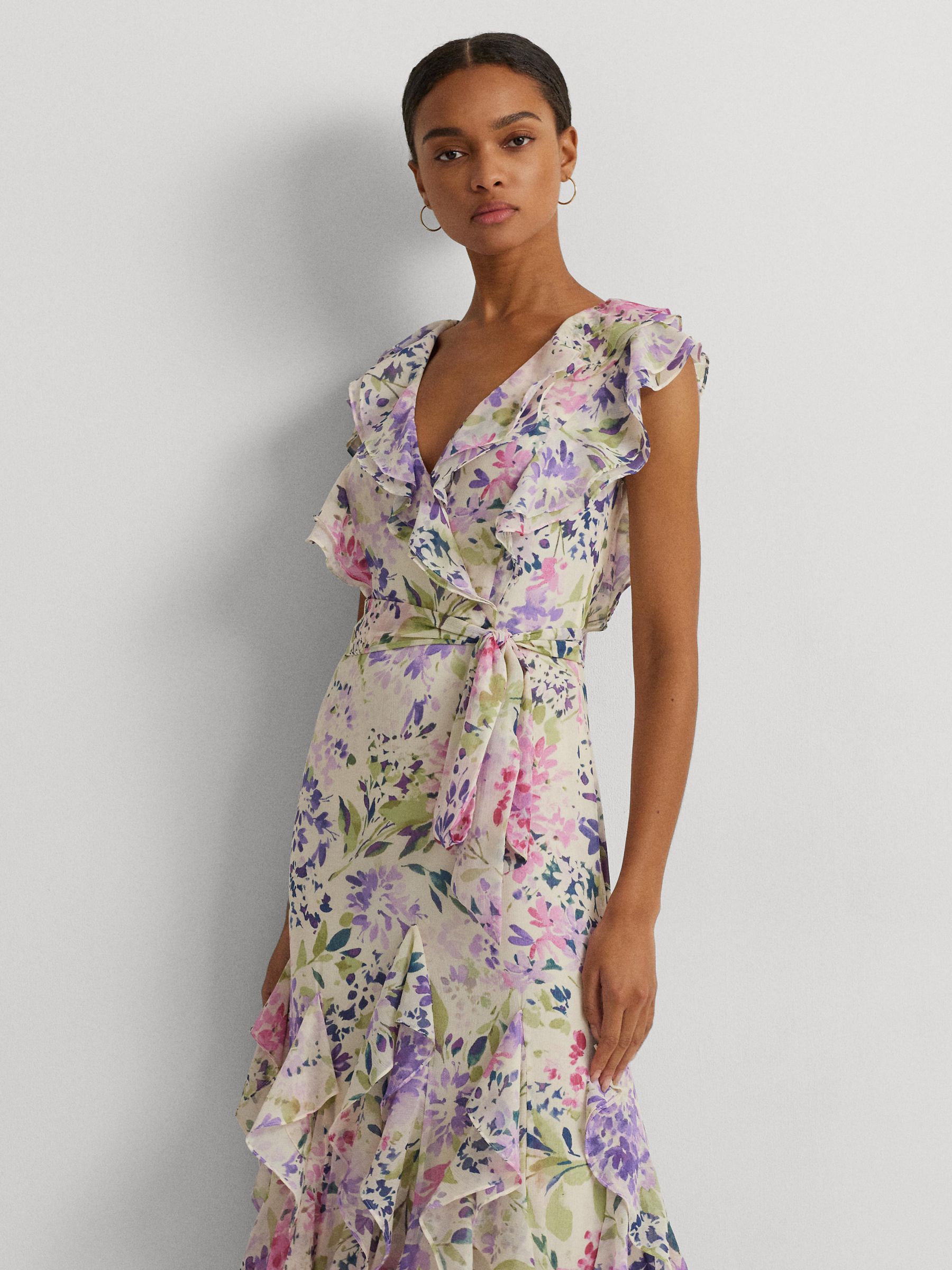 Buy Lauren Ralph Lauren Darbilne Floral Maxi Dress, Multi Online at johnlewis.com