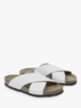 Celtic & Co. Nubuck Crossover Sliders, White