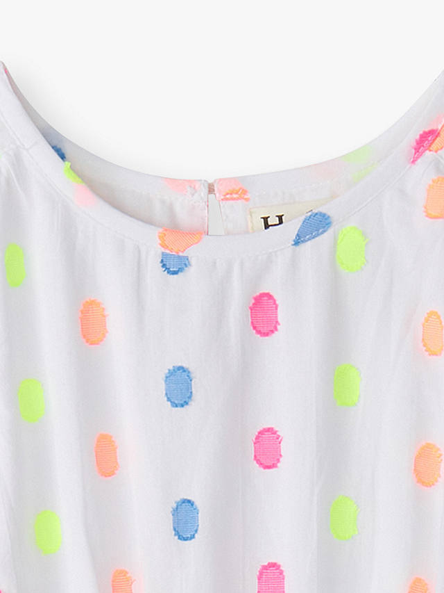 Hatley Kids' Summer Dots Play Dress, White/Multi