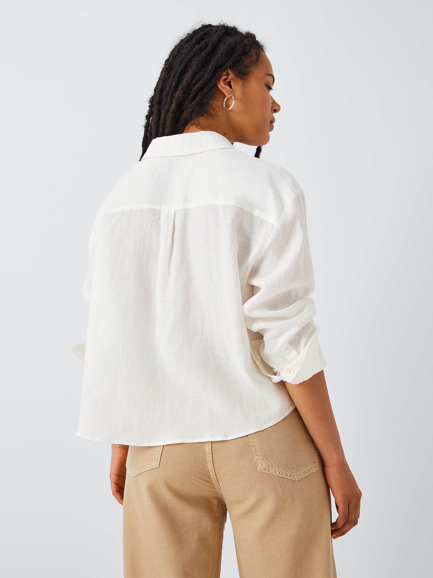 Buy Weekend MaxMara Eureka Linen Shirt, White Online at johnlewis.com