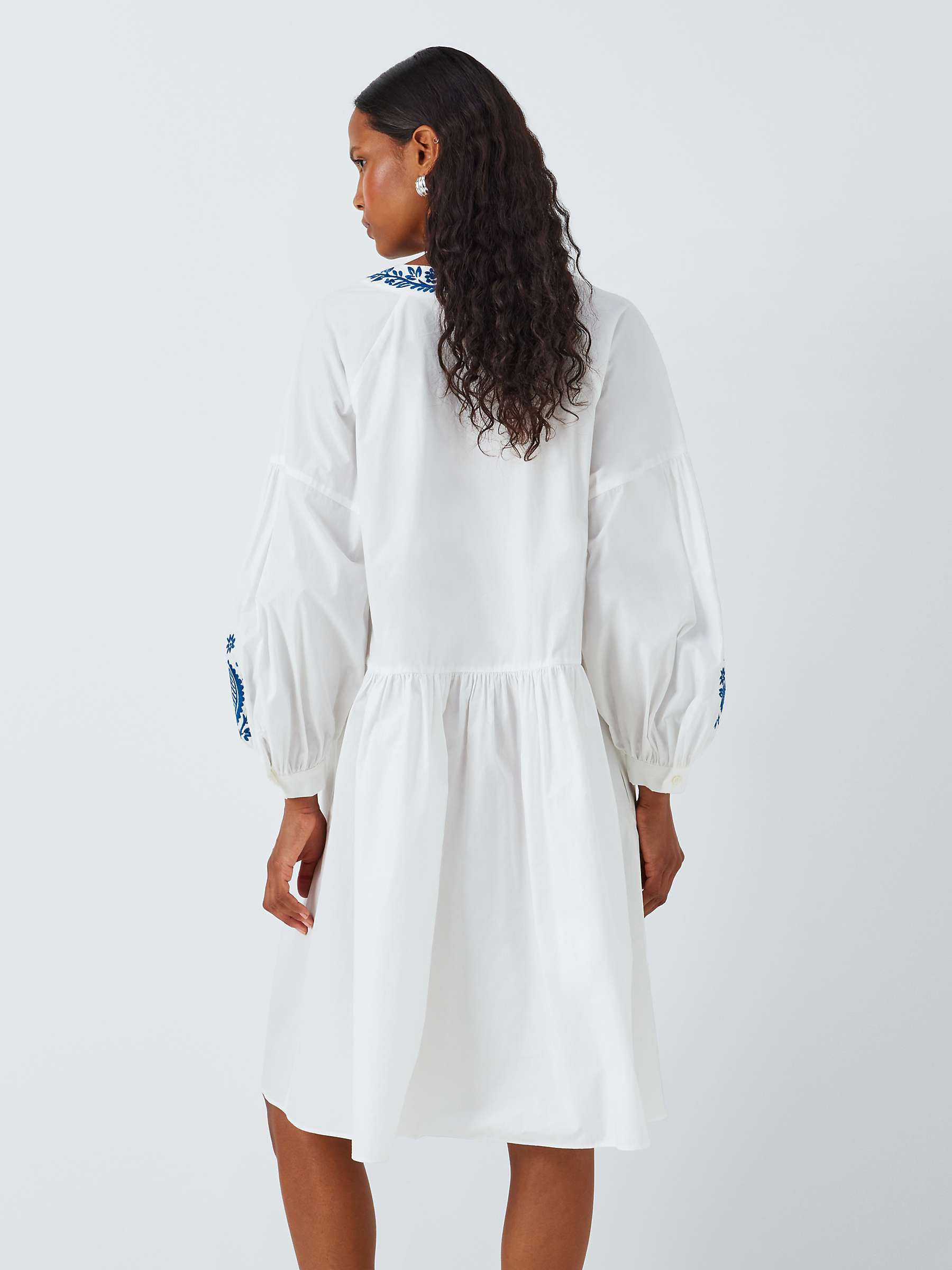 Buy Weekend MaxMara Dirce Embroidered Detail Dress, White Online at johnlewis.com