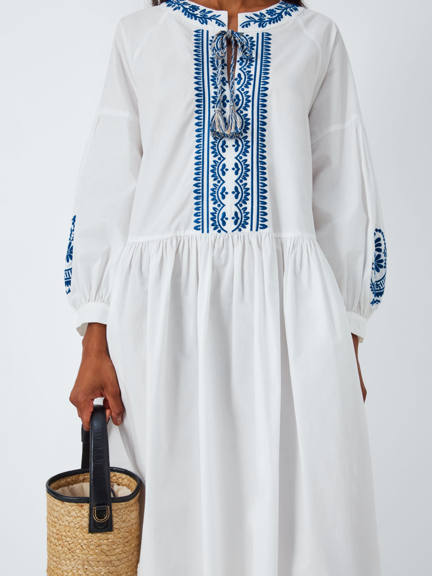Weekend MaxMara Dirce Embroidered Detail Dress, White, 16