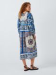 Weekend MaxMara Ghiotto Floral Print Midi Dress, Turquoise/Multi, Turquoise/Multi