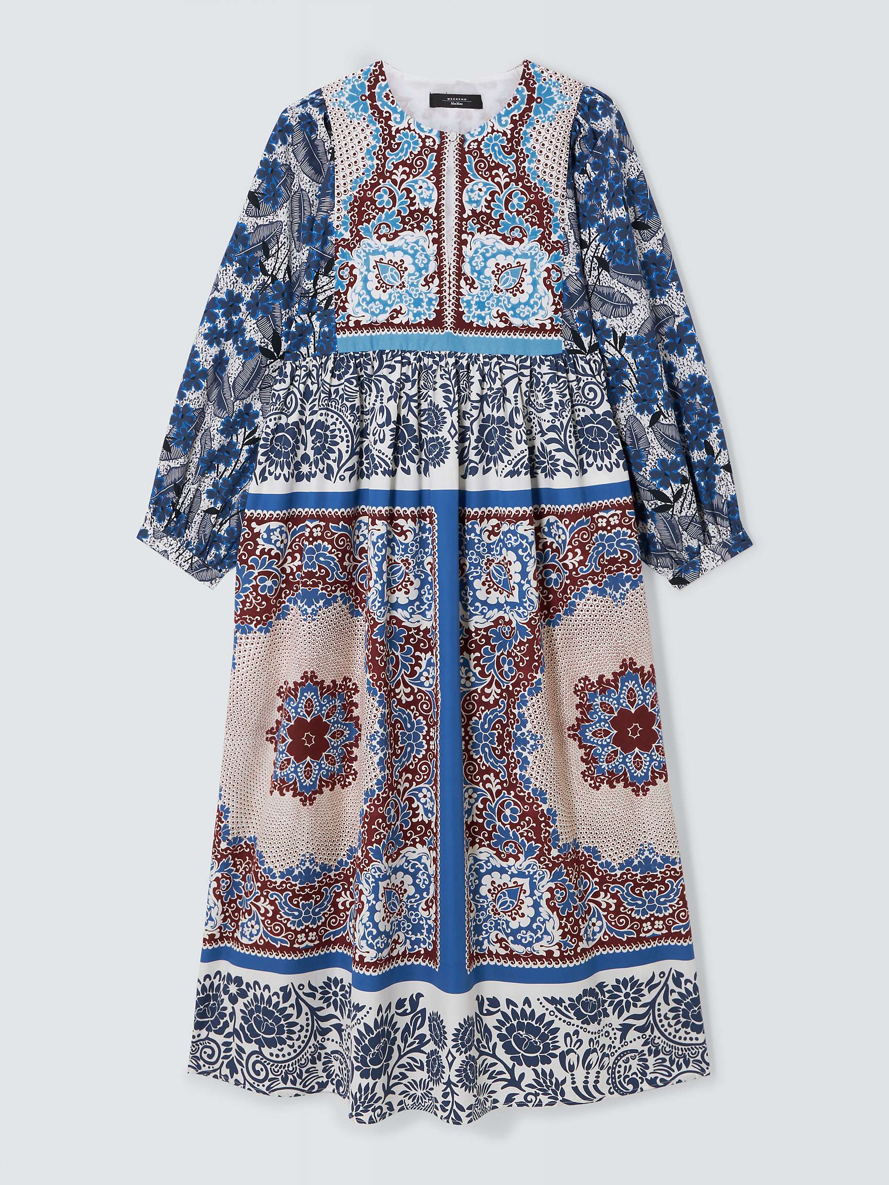 Buy Weekend MaxMara Ghiotto Floral Print Midi Dress, Turquoise/Multi Online at johnlewis.com