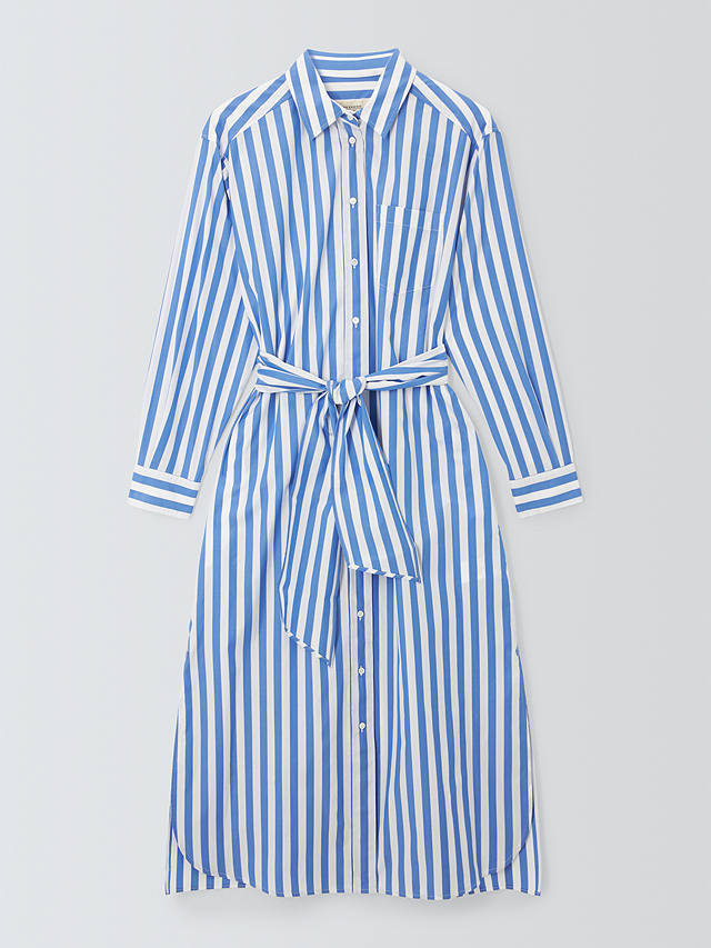 Weekend MaxMara Falasco Stripe Midi Shirt Dress, Light Blue/White