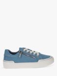 Westland by Josef Seibel Harper 01 Low Top Lace Up Trainers, Blue Denim