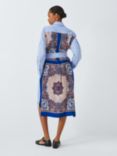 Weekend MaxMara Edipo Cotton & Silk Midi Shirt Dress, Light Blue/Multi, Light Blue/Multi