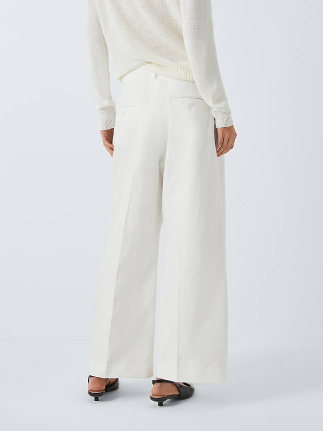 Weekend MaxMara Zircone Cotton Linen Trousers, Ivory