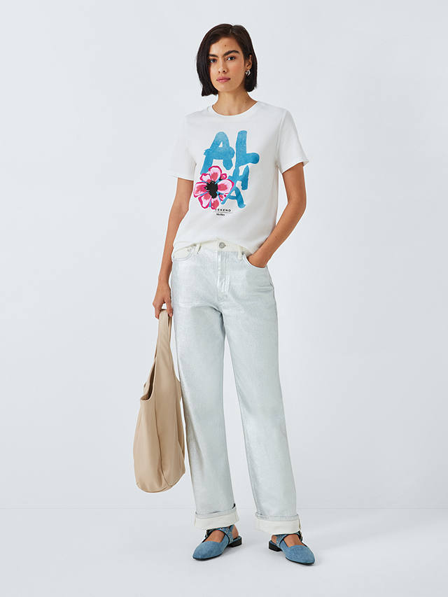 Weekend MaxMara Yen Floral Graphic T-Shirt, White