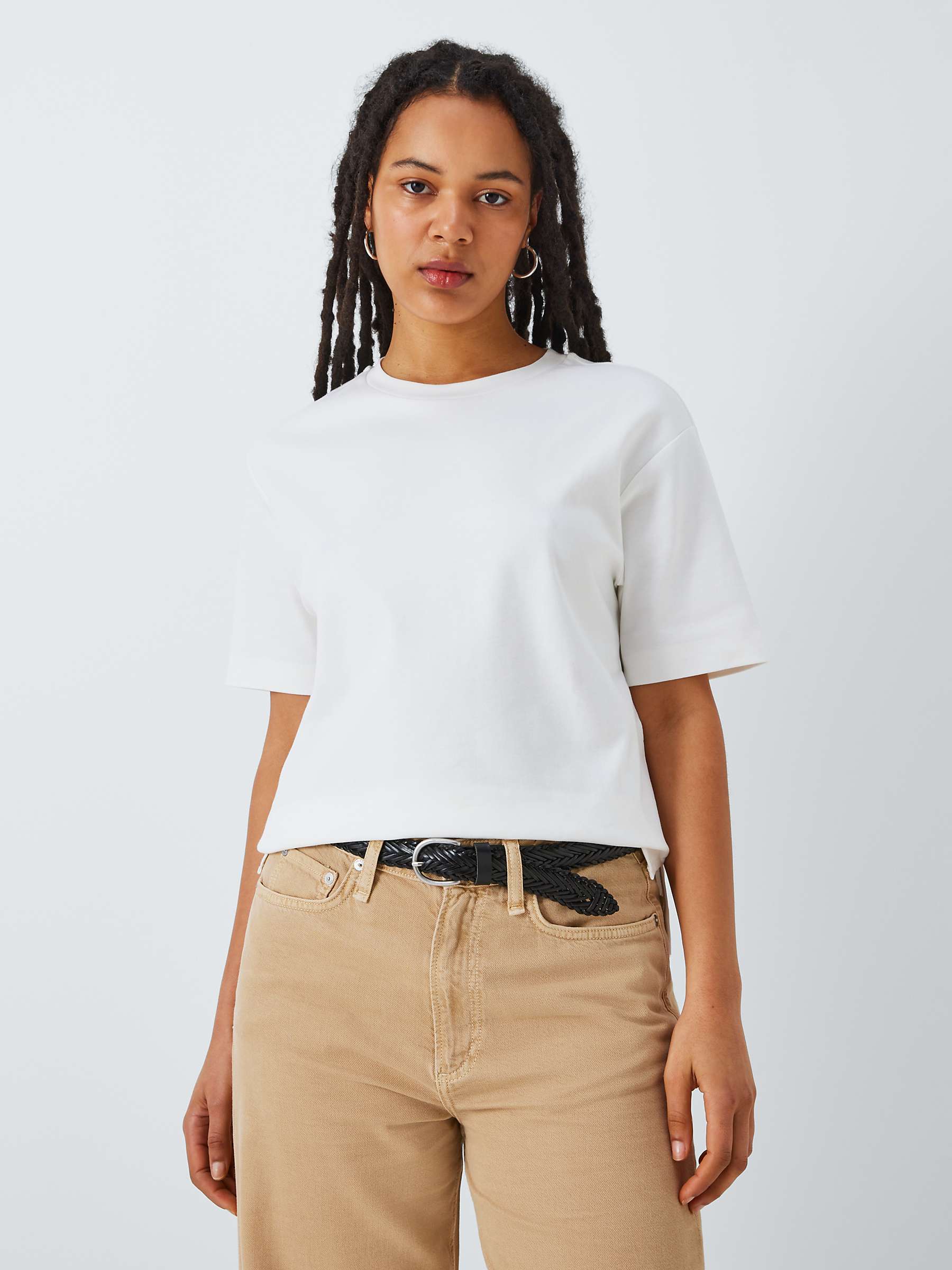 Buy Weekend MaxMara Multid Cotton T-Shirt, White Online at johnlewis.com