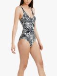 Panos Emporio Simi Zebra Print Shaping Swimsuit, Multi