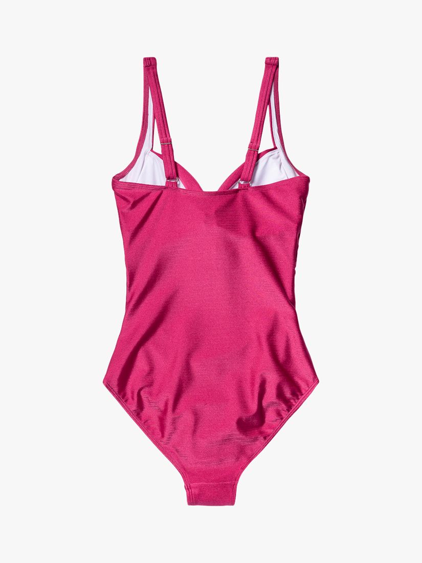 Panos Emporio Verona Ruched Shaping Twist Front Swimsuit, Rose, 16