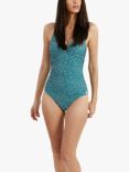 Panos Emporio Simi V-Neck Shaping Swimsuit, Deep Jungle