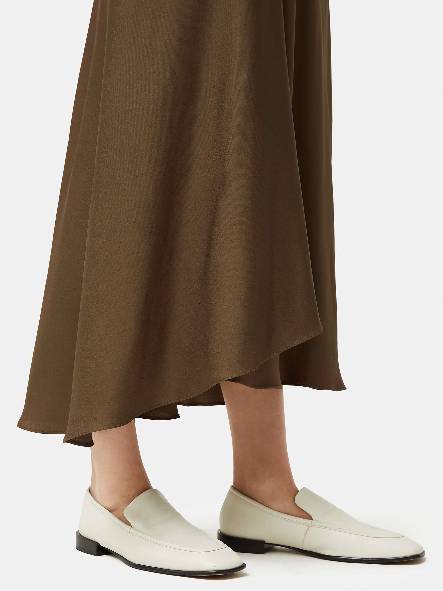 Buy Jigsaw Satin Bias Cut Asymmetric Midi Skirt Online at johnlewis.com