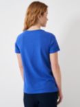 Crew Clothing Crew Neck Slub T-Shirt, Bright Blue