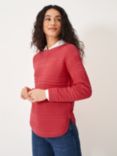 Crew Clothing Cotton Blend Jumper, Bright Pink