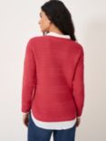 Crew Clothing Cotton Blend Jumper, Bright Pink
