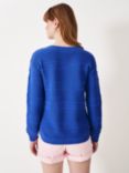 Crew Clothing Tali Cotton Blend Jumper, Cobalt Blue