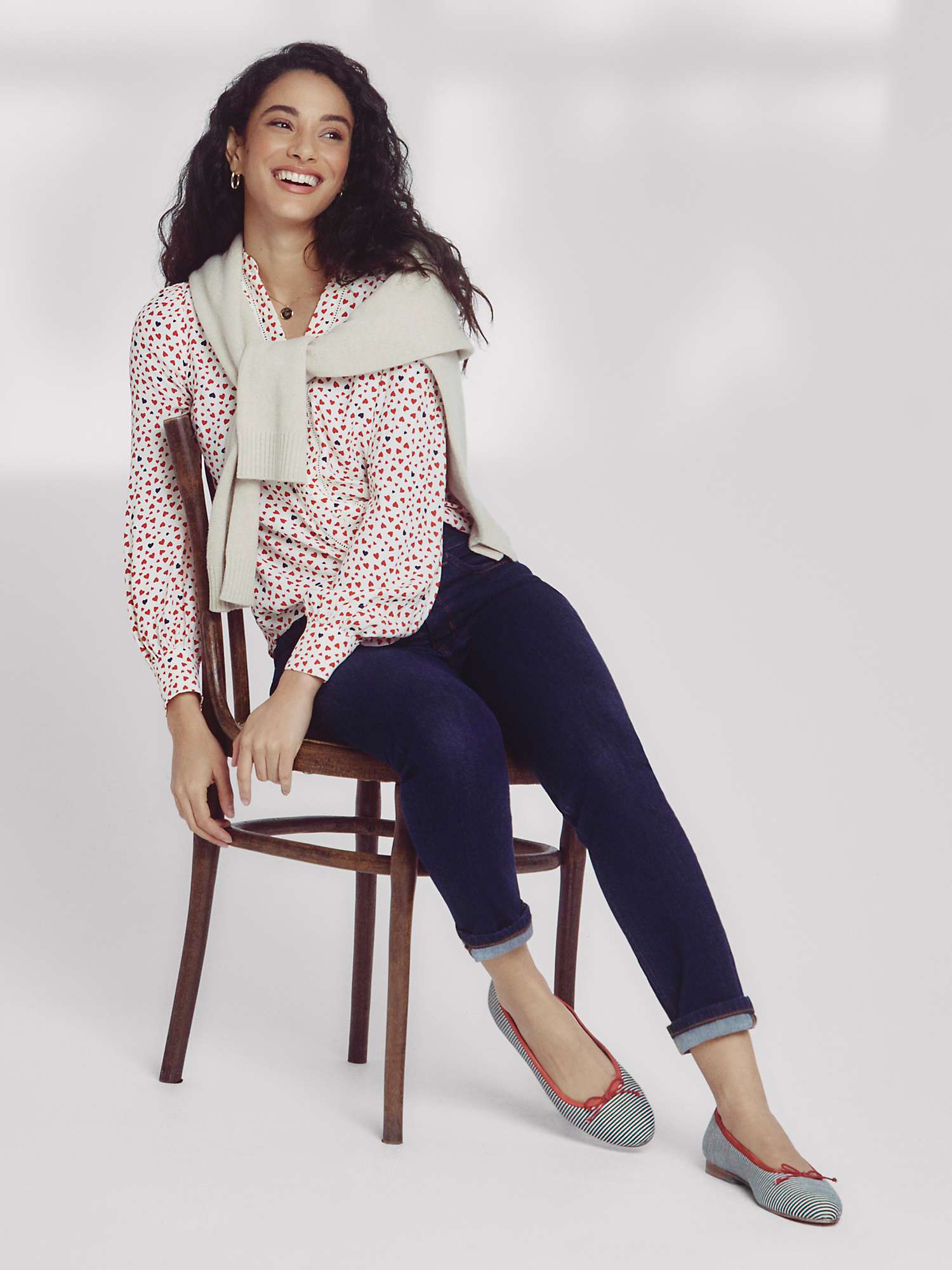 Buy Crew Clothing Anais Ladder Lace Blouse, Multi Online at johnlewis.com