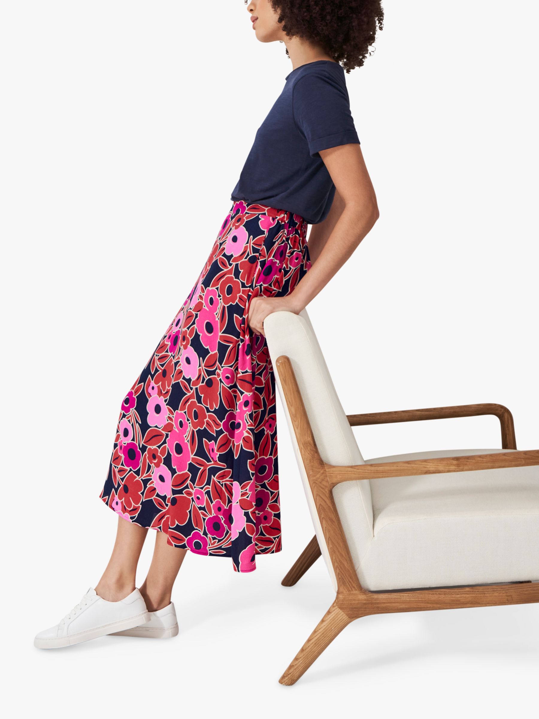Buy Crew Clothing Amber Flared Midi Skirt, Multi Online at johnlewis.com