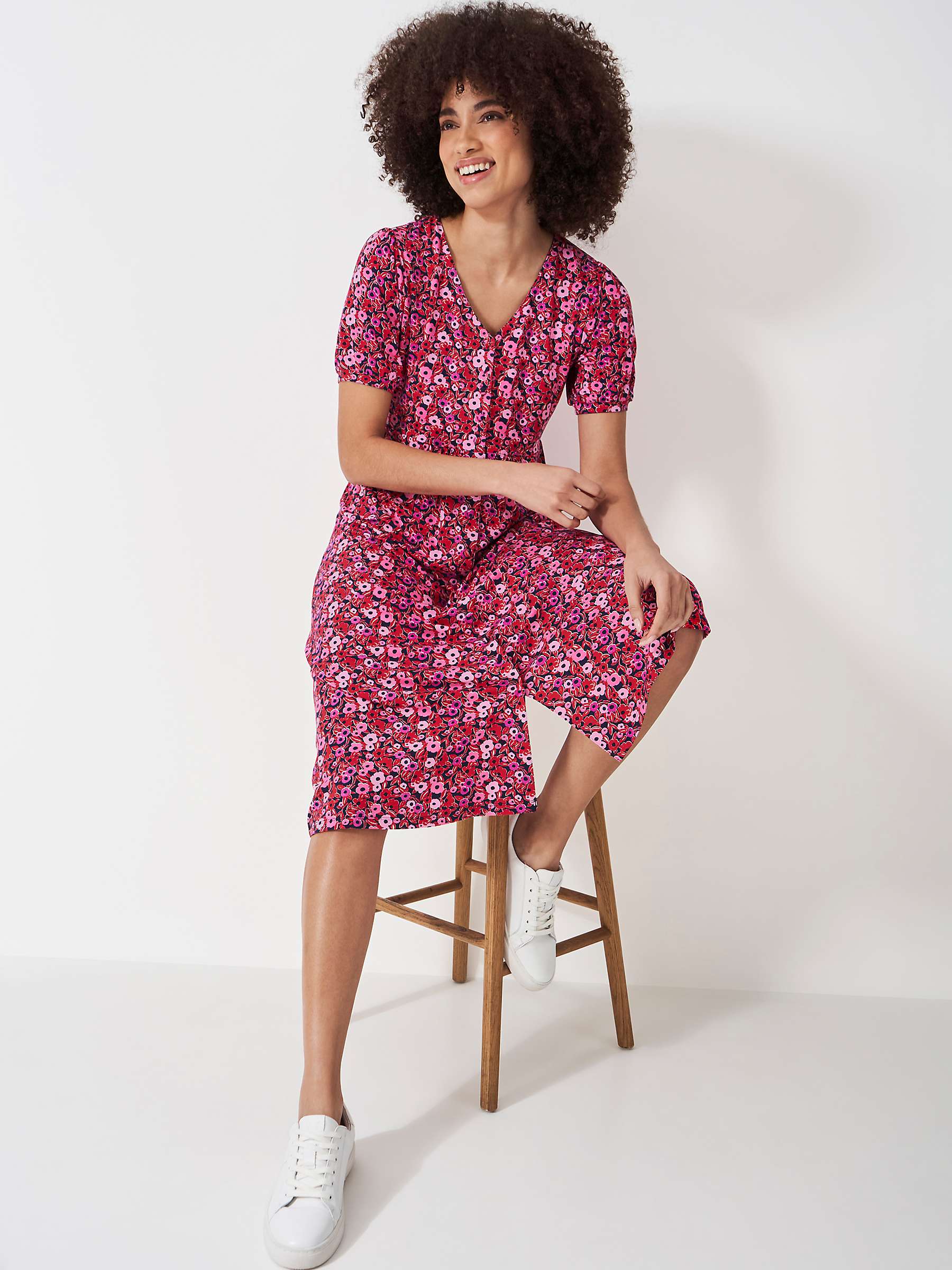 Buy Crew Clothing Kiki Short Sleeve Jersey Dress, Multi Online at johnlewis.com