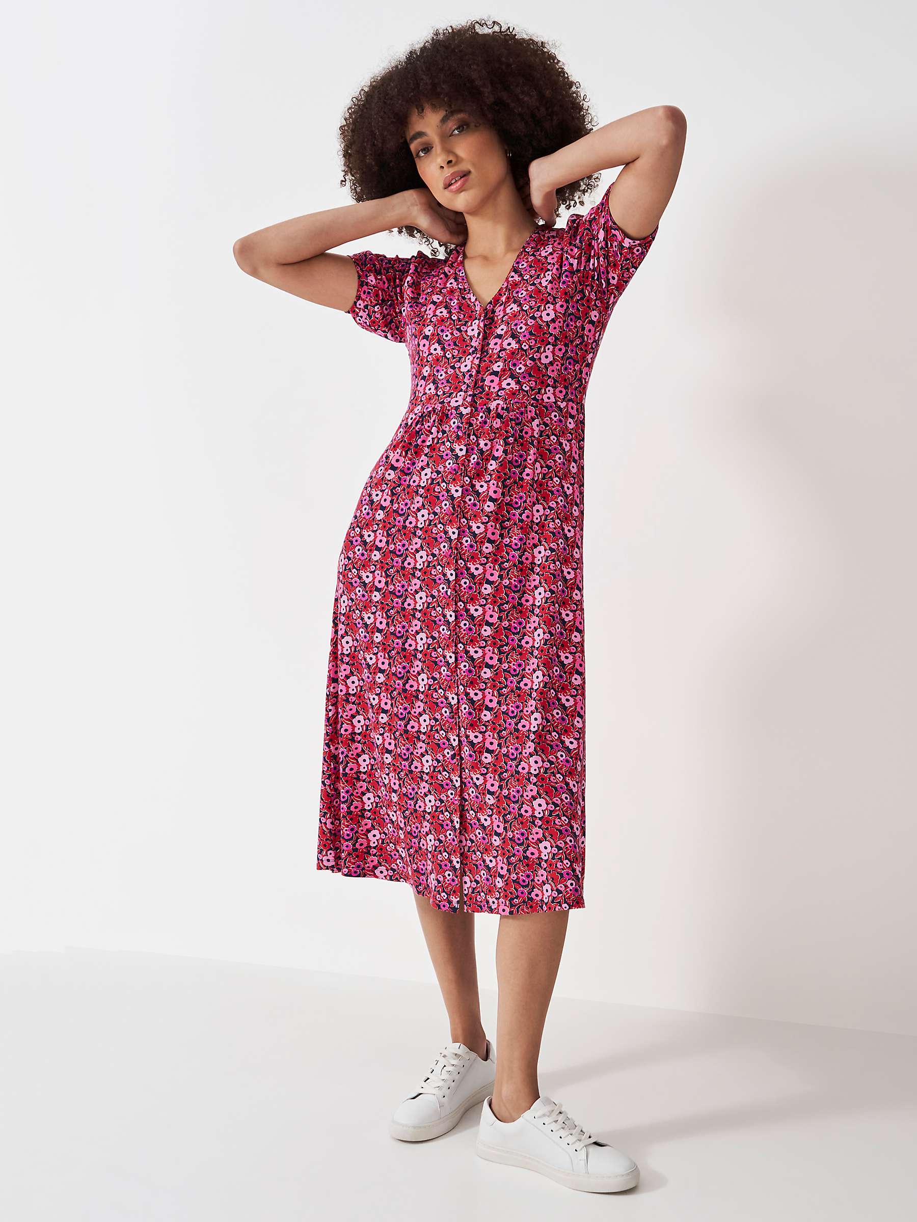 Buy Crew Clothing Kiki Short Sleeve Jersey Dress, Multi Online at johnlewis.com