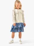 Angel & Rocket Kids' Tara Zebra Print Sweatshirt Dress, Grey/Multi
