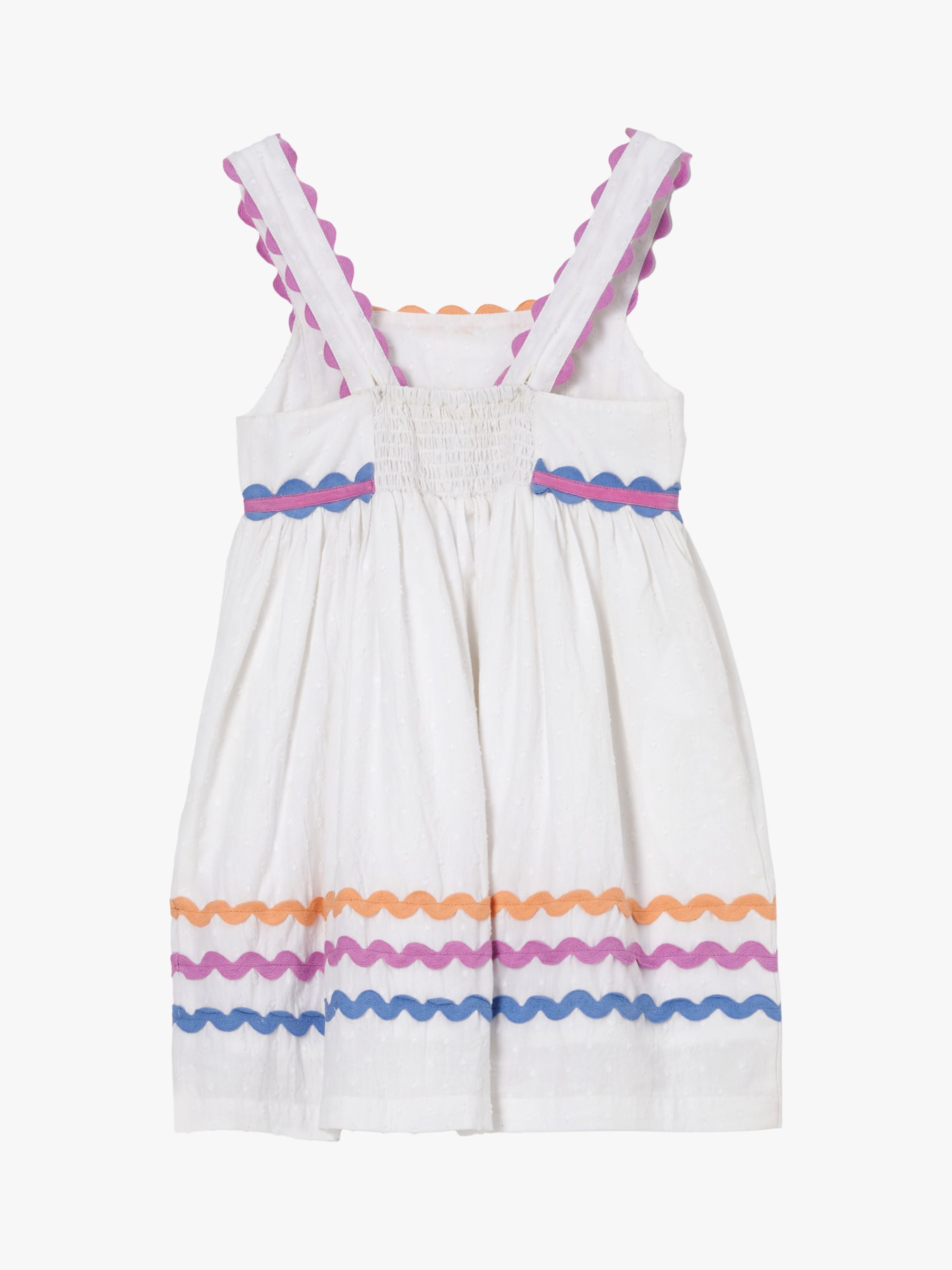 Buy Angel & Rocket Kids' Lia Rik Rak Dress, White Online at johnlewis.com