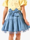 Angel & Rocket Kids' Annie Denim Bow Skirt, Blue