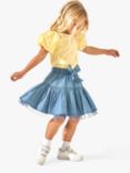 Angel & Rocket Kids' Annie Denim Bow Skirt, Blue