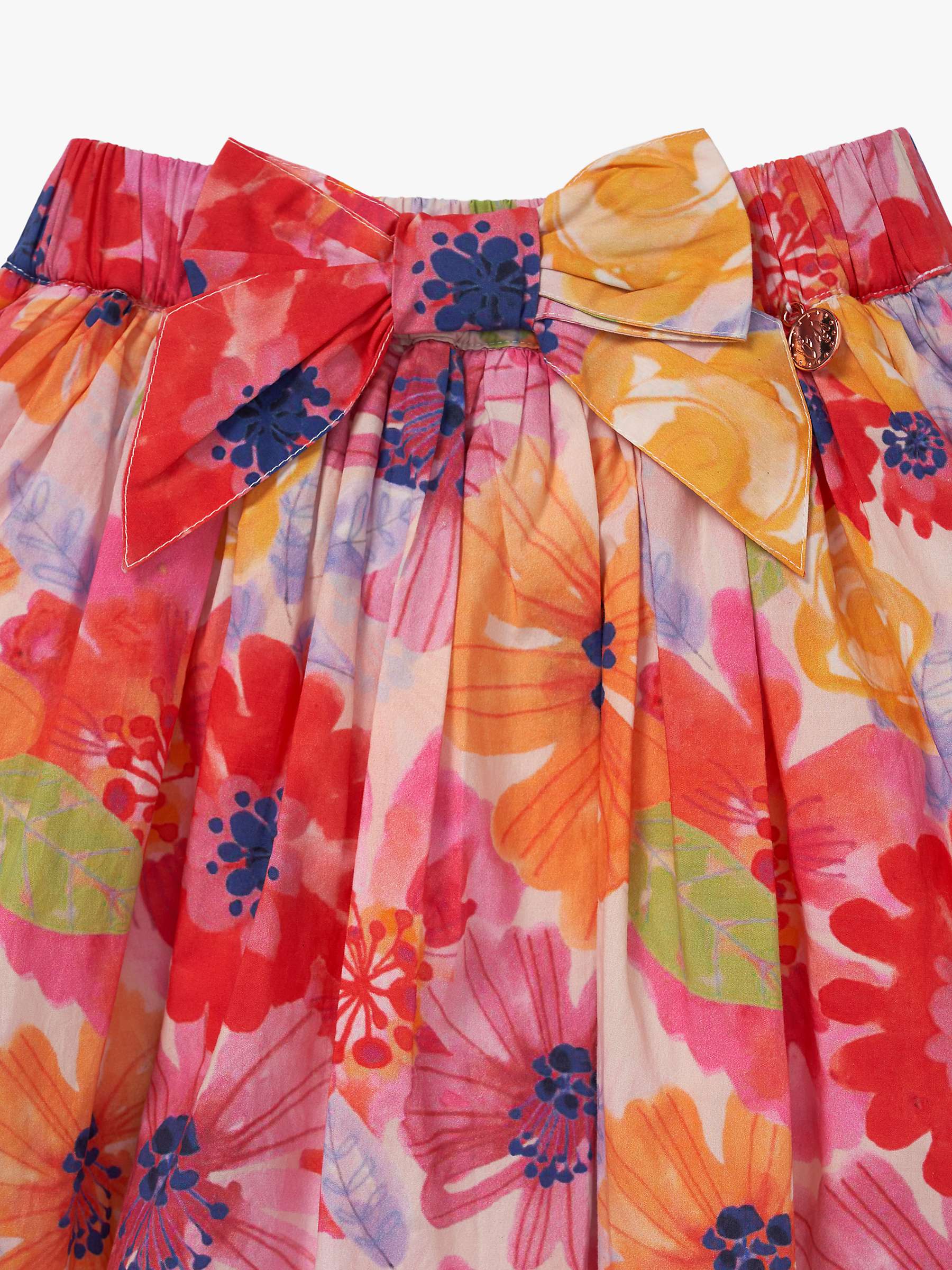 Buy Angel & Rocket Kids' Sadie Floral Print Skirt, Red Online at johnlewis.com