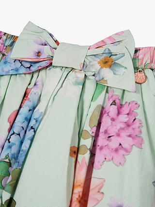 Angel & Rocket Kids' Darcy Petal Cut Floral Print Tutu Skirt, Mint