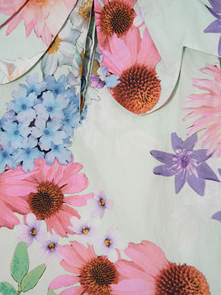 Angel & Rocket Kids' Darcy Floral Print Petal Collar Top, Mint