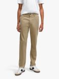 BOSS Cotton Tapered Chinos, Pastel Brown