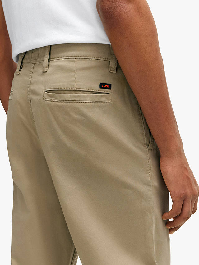 BOSS Cotton Tapered Chinos, Pastel Brown