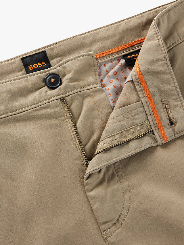 BOSS Cotton Tapered Chinos, Pastel Brown