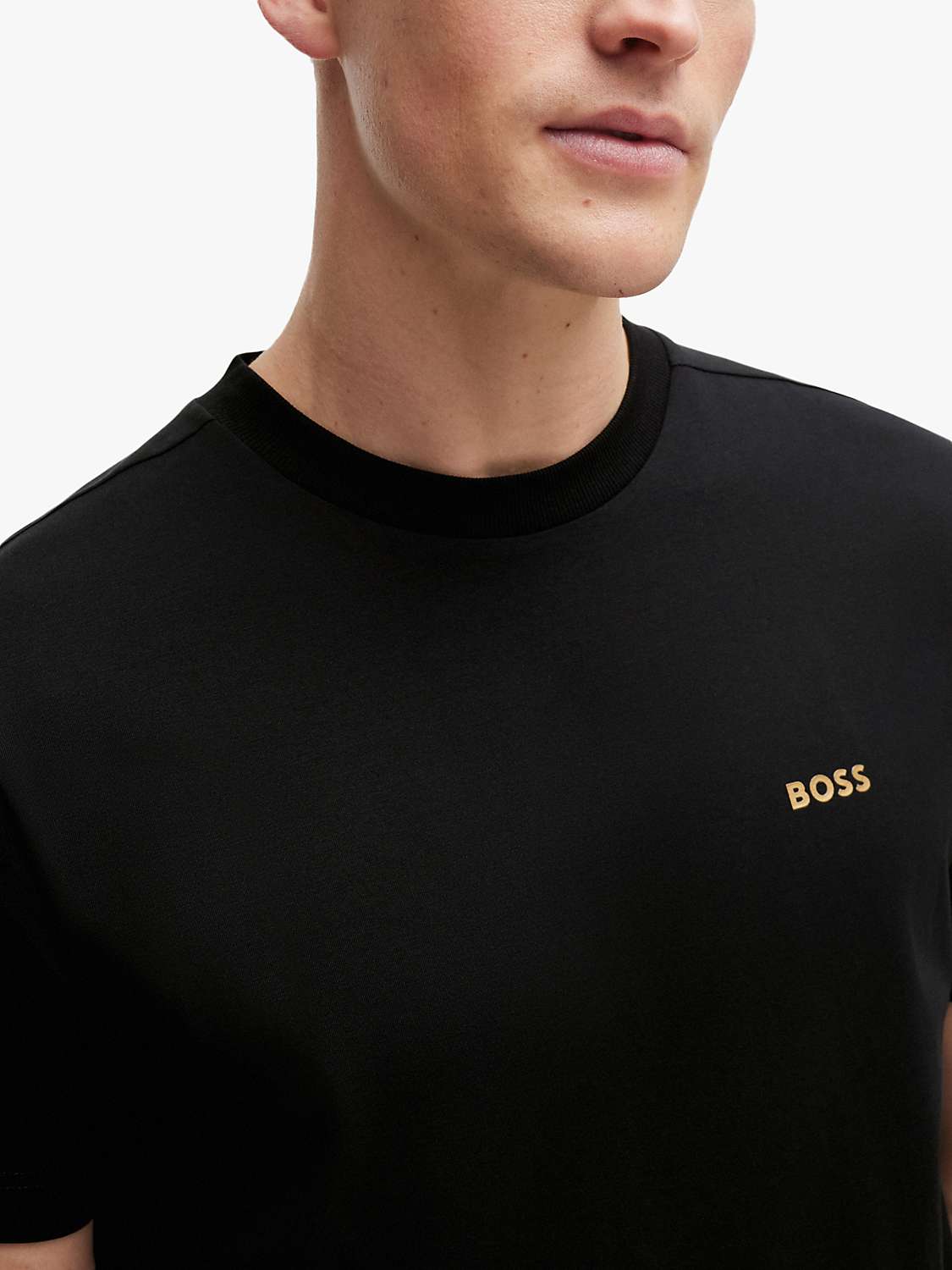 Buy BOSS Small Logo T-Shirt, Black Online at johnlewis.com