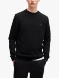 BOSS Cotton Terry Sweatshirt, Black