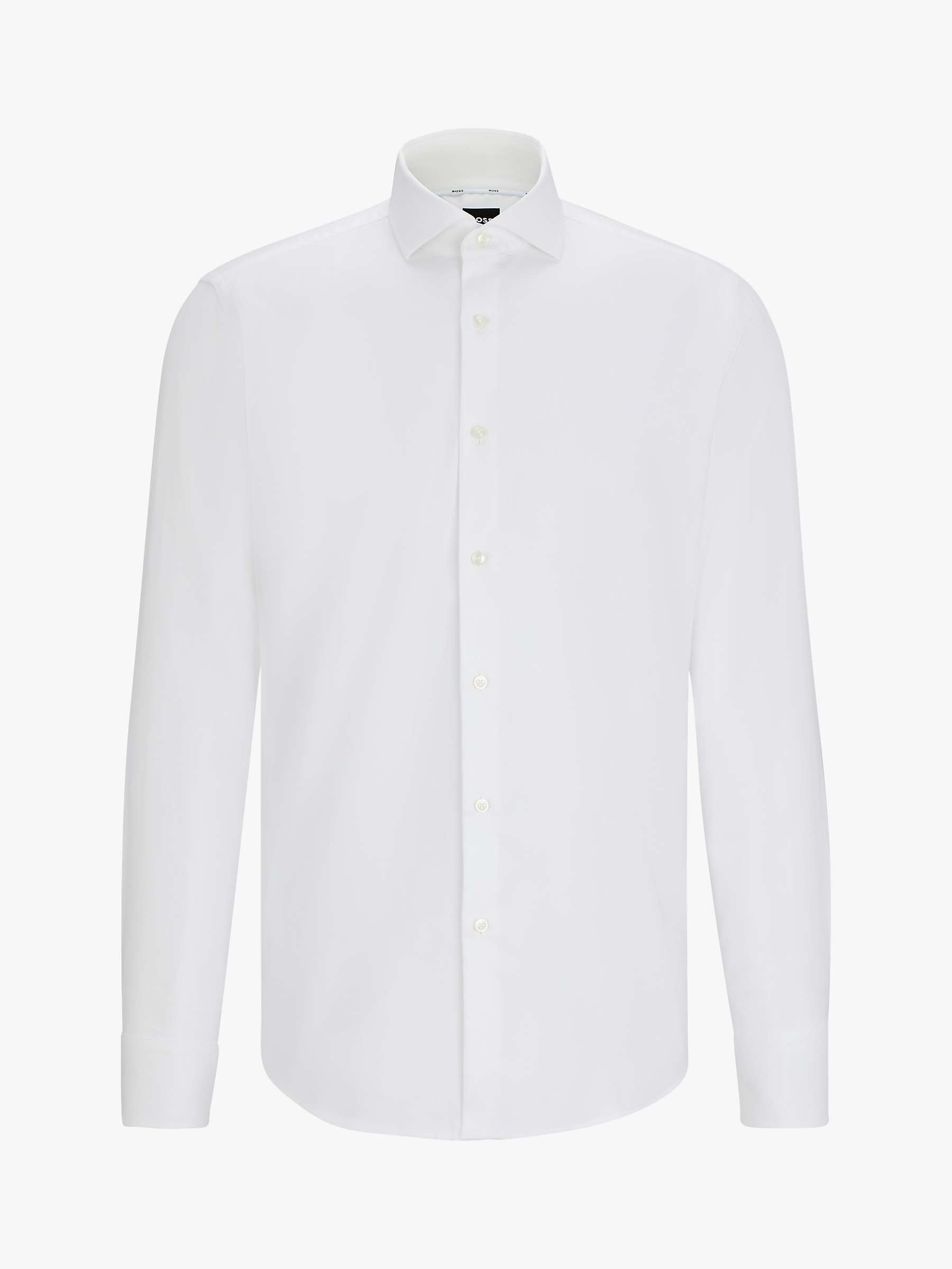 Buy BOSS Heritage Regular Fit Cotton Shirt, White Online at johnlewis.com