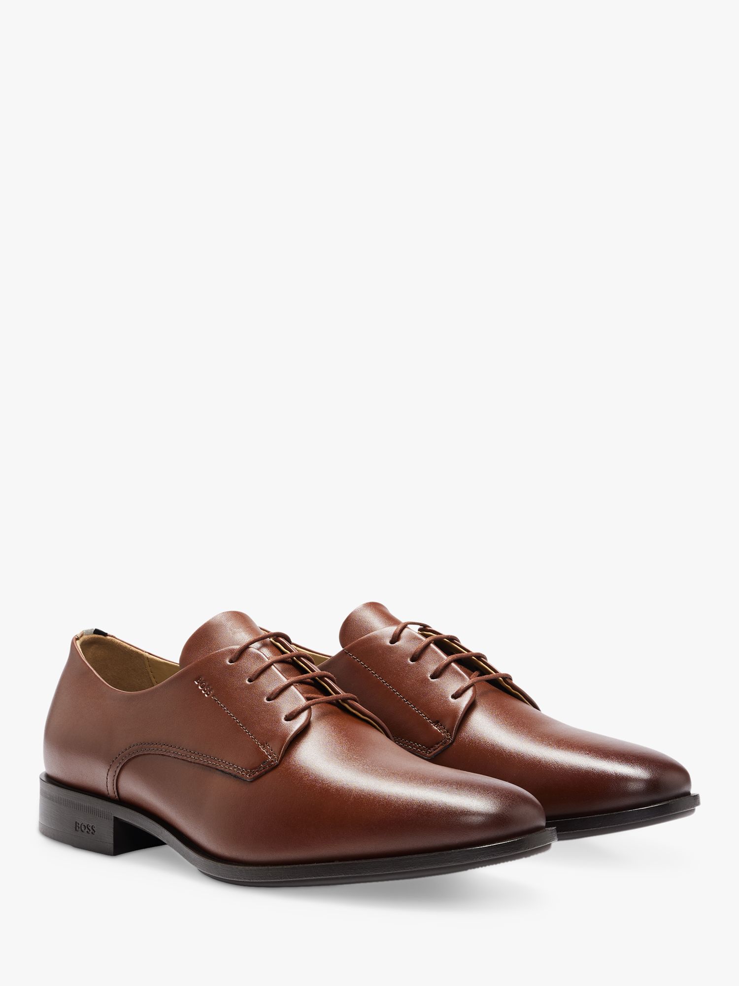 BOSS Colby Leather Derby Shoes, Medium Brown, 6
