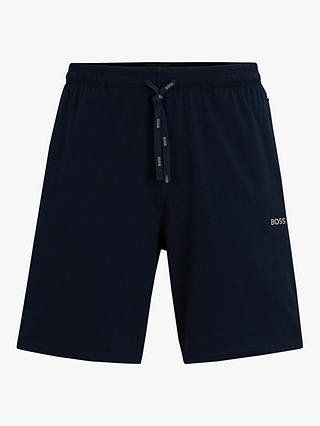 BOSS Mix&Match Embroidered Logo Shorts, Dark Blue