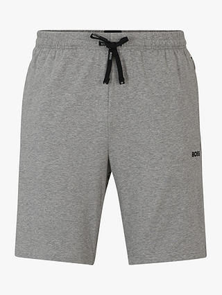 BOSS Mix&Match Embroidered Logo Shorts, Medium Grey