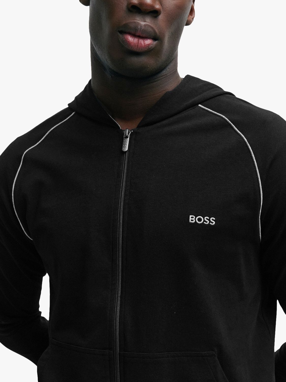 BOSS Mix&Match Embroidered Logo Hoodie, Black, M